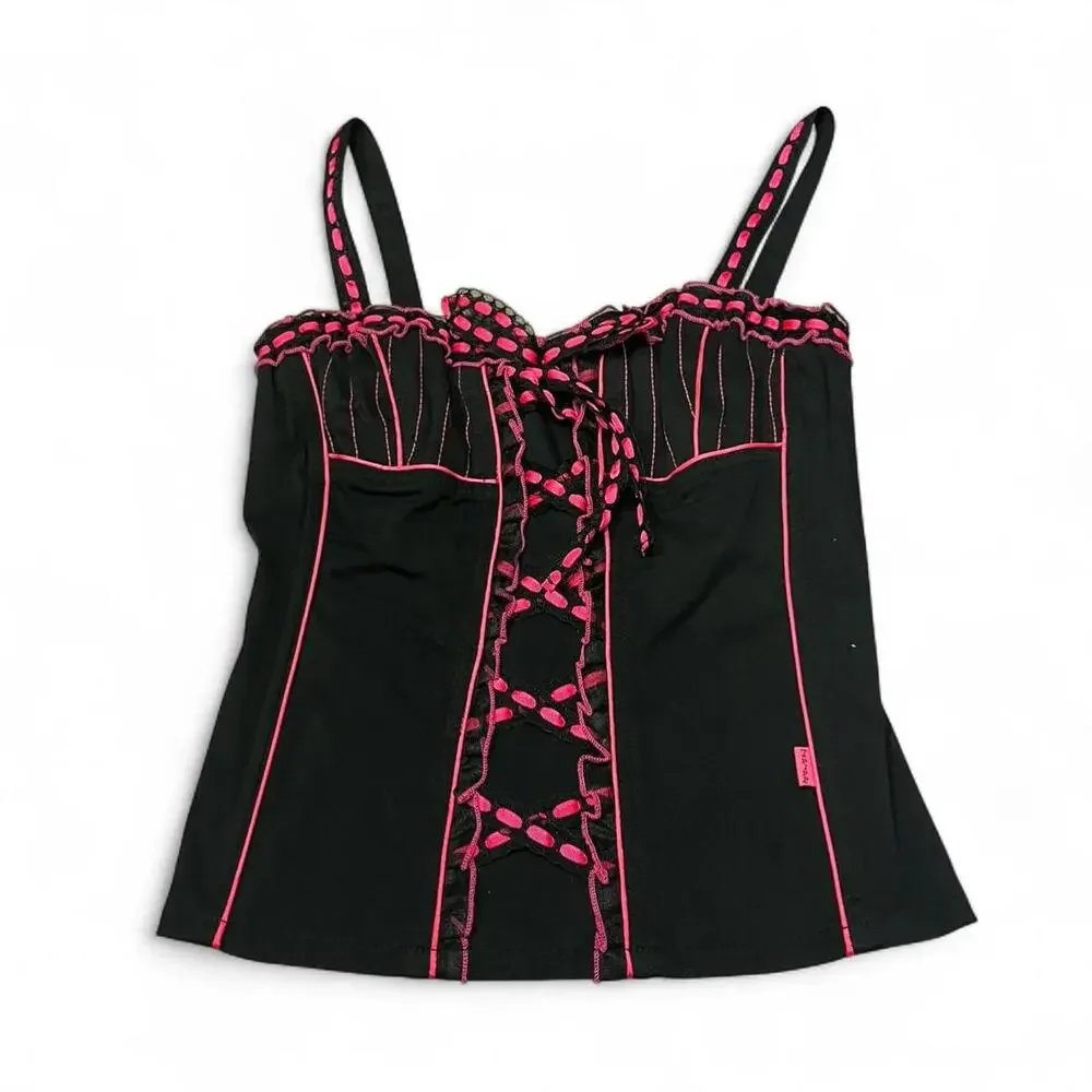 Tripp NYC Women's Black and Multi Corset - Picture 1 of 5